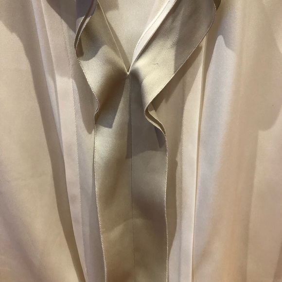 Ellie tahari silk sleeveless blouse with ruffle detail - Picture 3 of 6